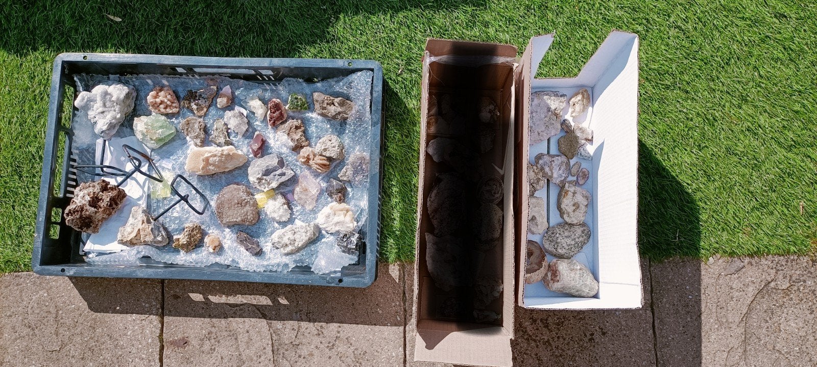 Verzameling gesteenten en mineralen, Verzamelen, Mineralen en Fossielen, Ophalen of Verzenden