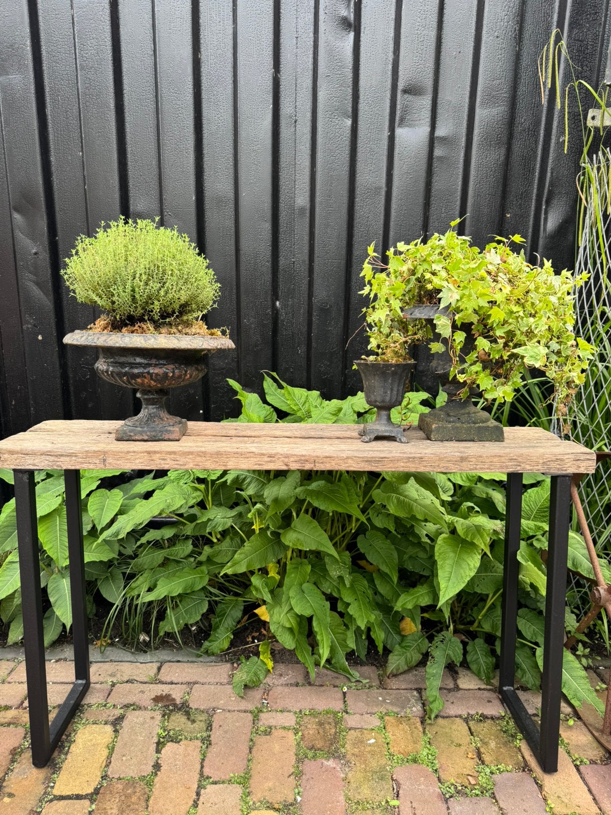 Sidetable voor buiten tafeltje, Ophalen