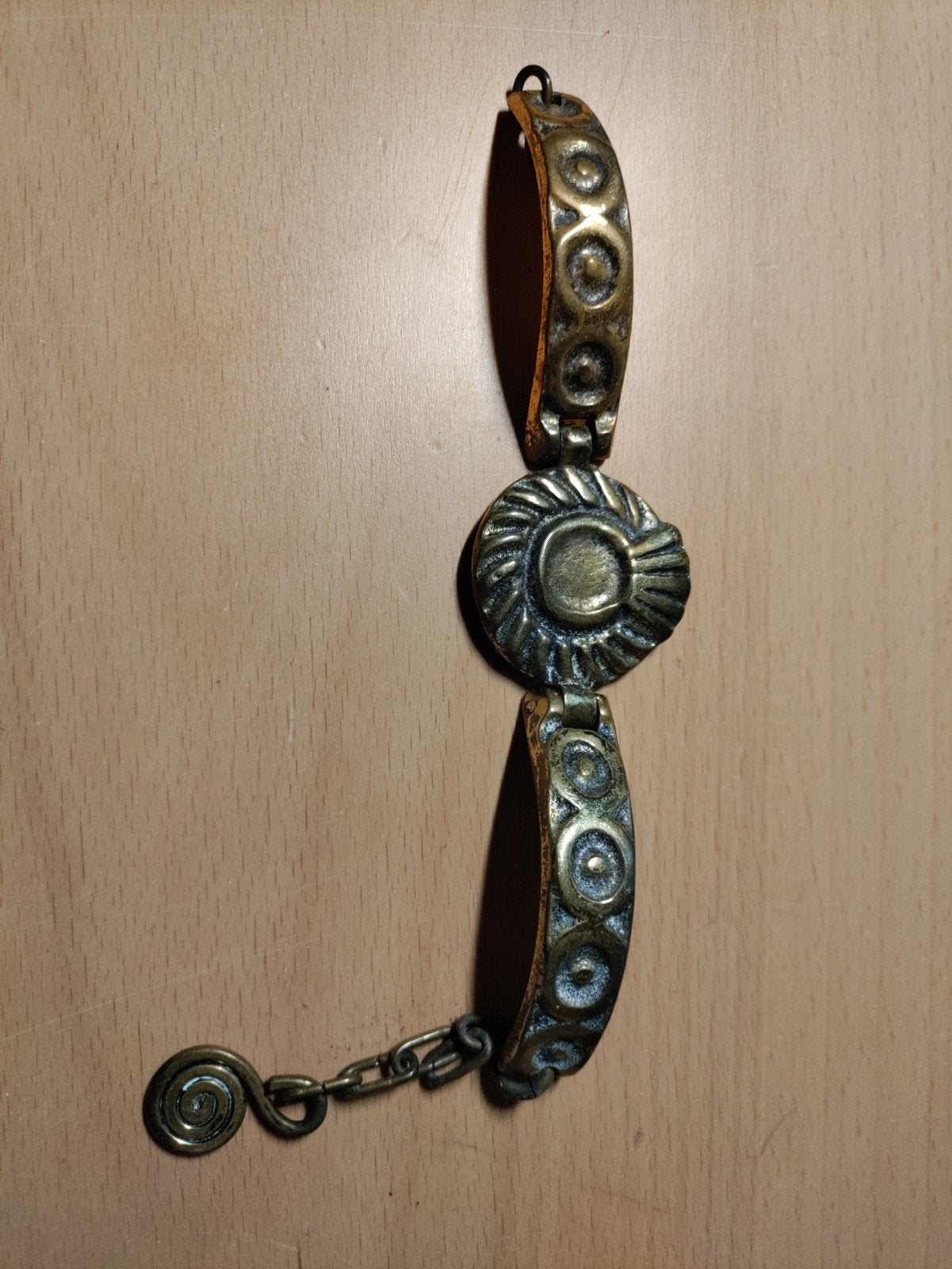 Vintage Franse designer J. Buffet armband, Ophalen of Verzenden, Gebruikt, Goud, Overige materialen