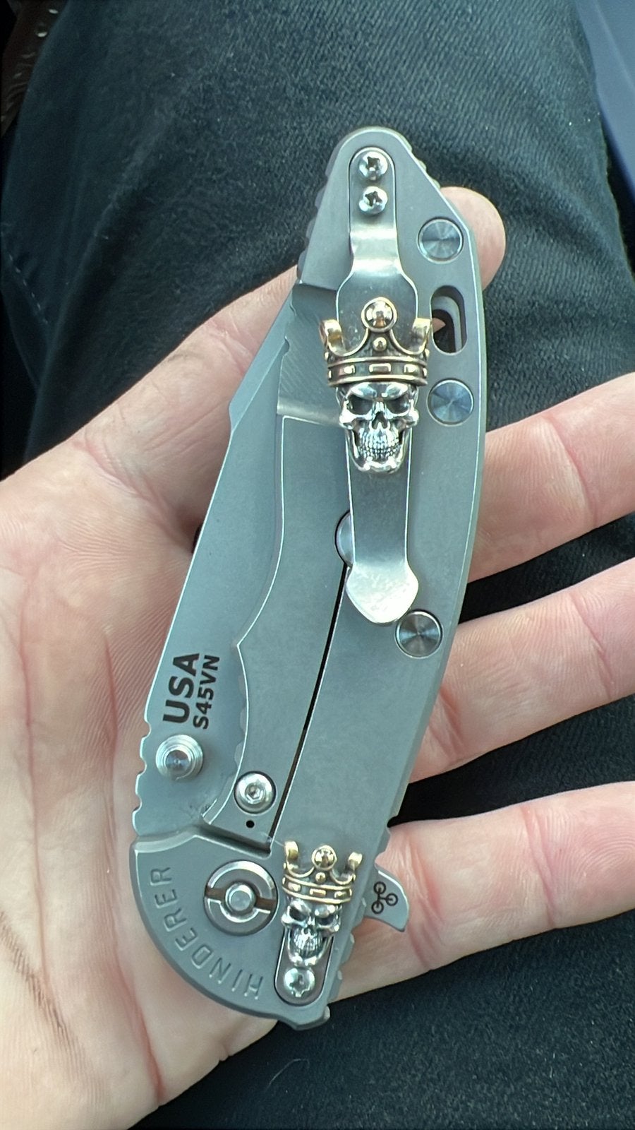 Hinderer XM18 3.5 S45VN Harpoon Spanto working finish CUSTOM, Verzamelen, Ophalen of Verzenden, Overige soorten, Amerika, Overige typen