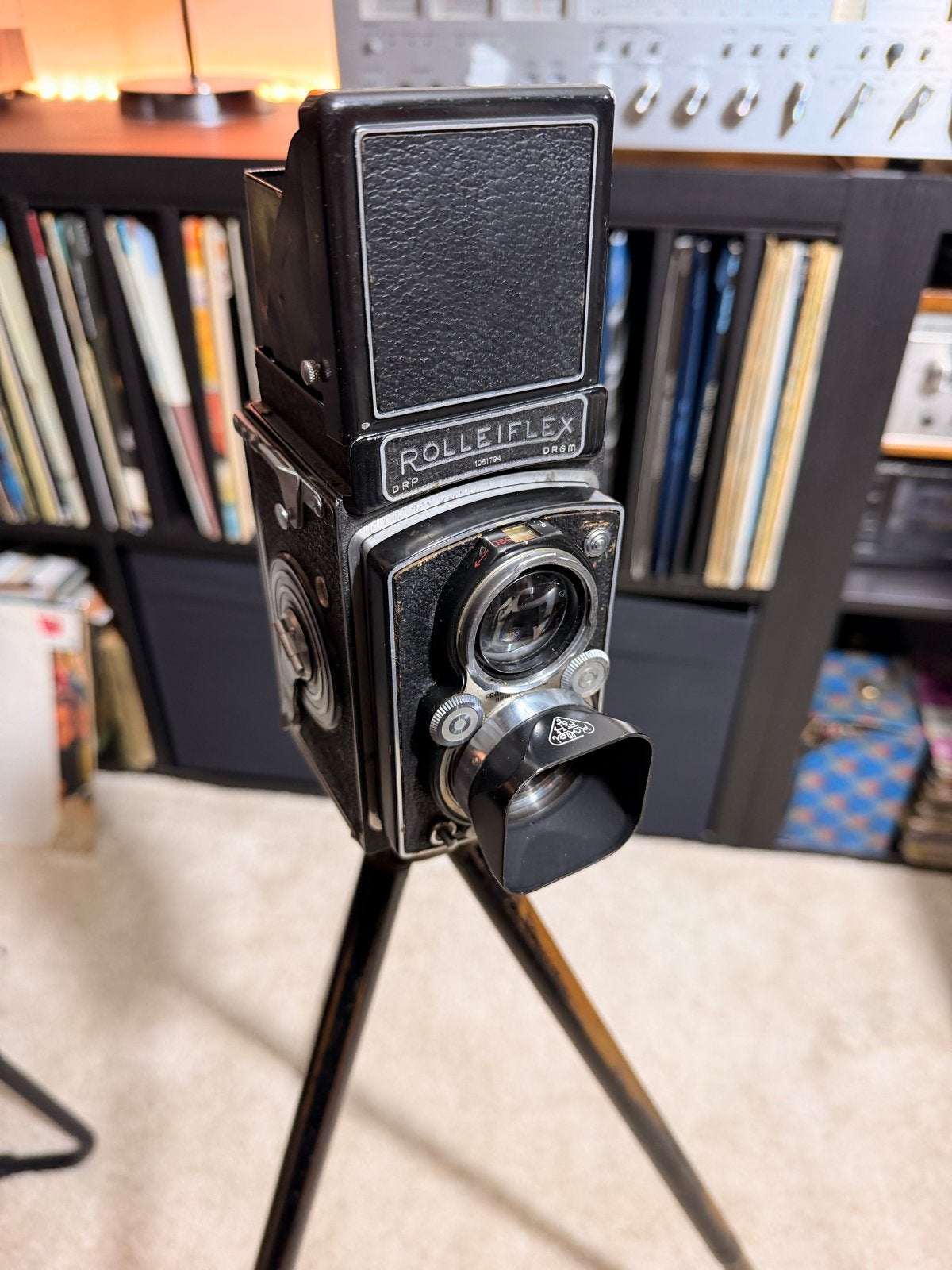 Rollei Rolleiflex DRP 1051794 DRGM camera met accessoires, Ophalen of Verzenden, Gebruikt, Spiegelreflex, Overige Merken