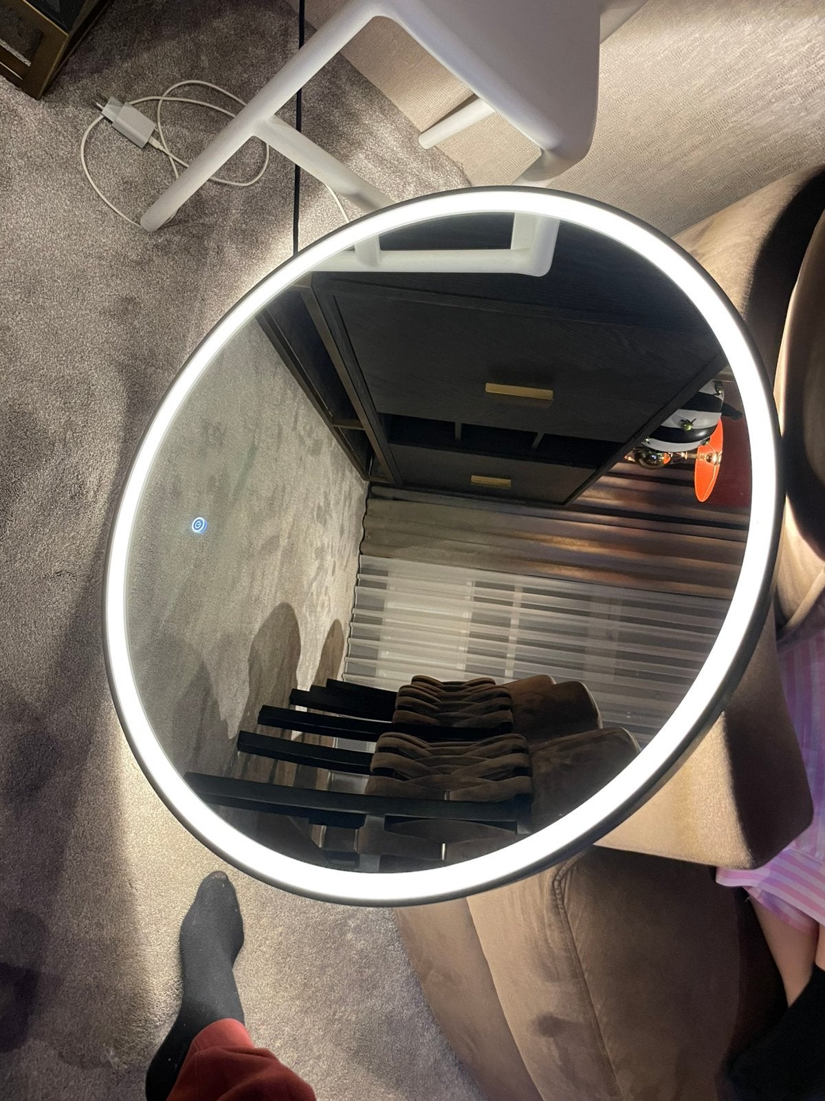 Spiegel Lomazoo Florence 80cm zwart 2 st, Ophalen, Zo goed als nieuw, 75 tot 100 cm, Minder dan 100 cm