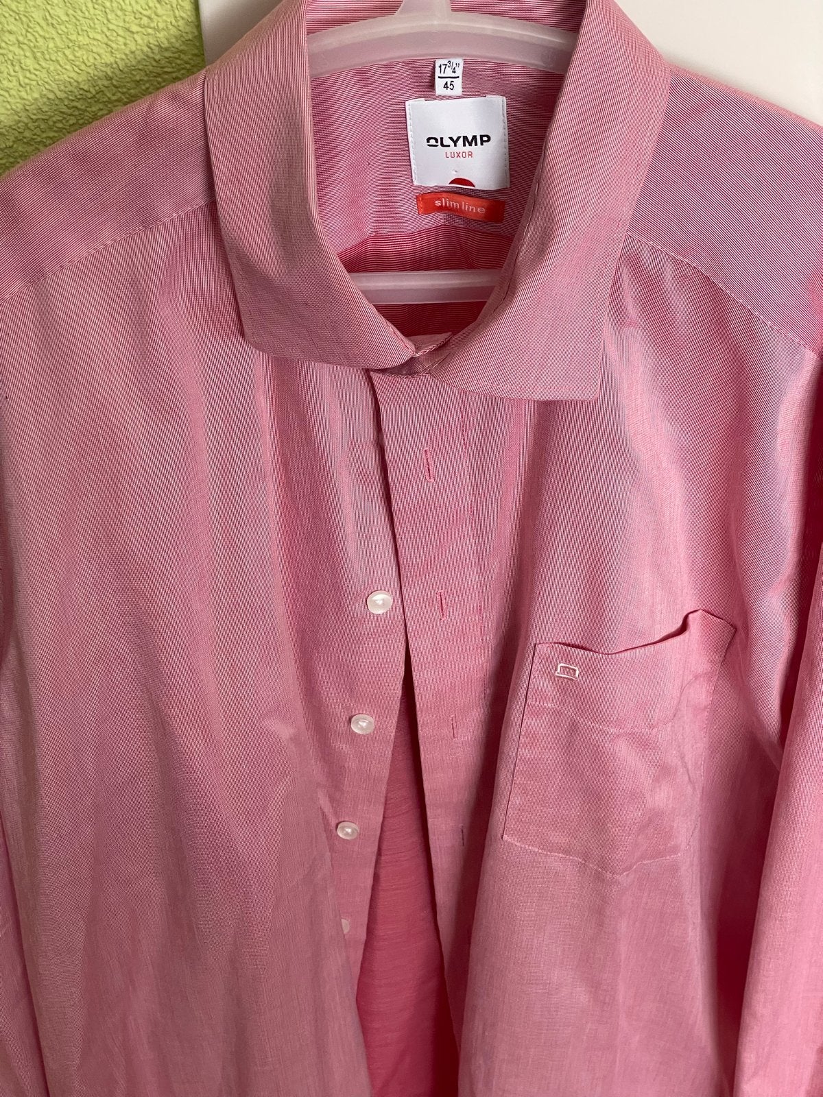 Olymp Luxor Slim Line Herenblouse Maat 45 Roze, Ophalen of Verzenden, Gedragen, Roze, Overige halswijdtes