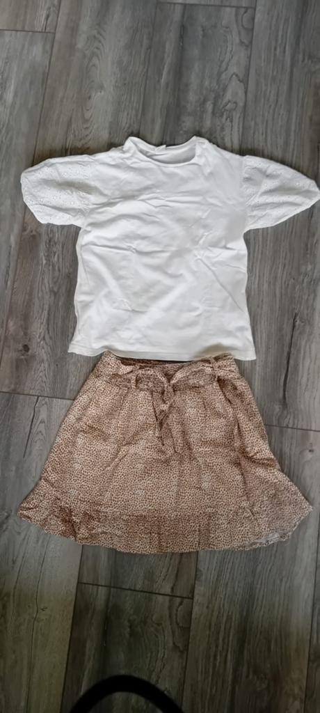 Compleet setje rok(like flo)+shirt(hema)met broderie, Kinderen en Baby's, Kinderkleding | Maat 152, Gebruikt, Meisje, Ophalen of Verzenden