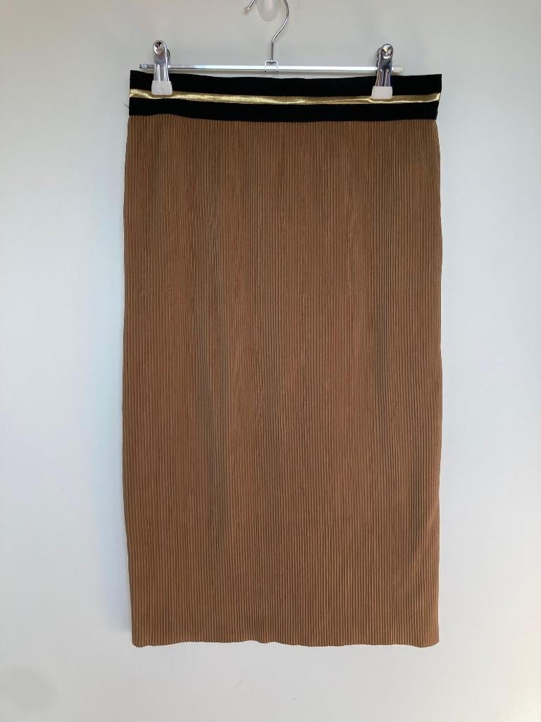 Dante6 midi rok bruin plissé maat 2/S, Kleding | Dames, Rokken, Bruin, Ophalen of Verzenden, Zo goed als nieuw, Info@dante6.nl