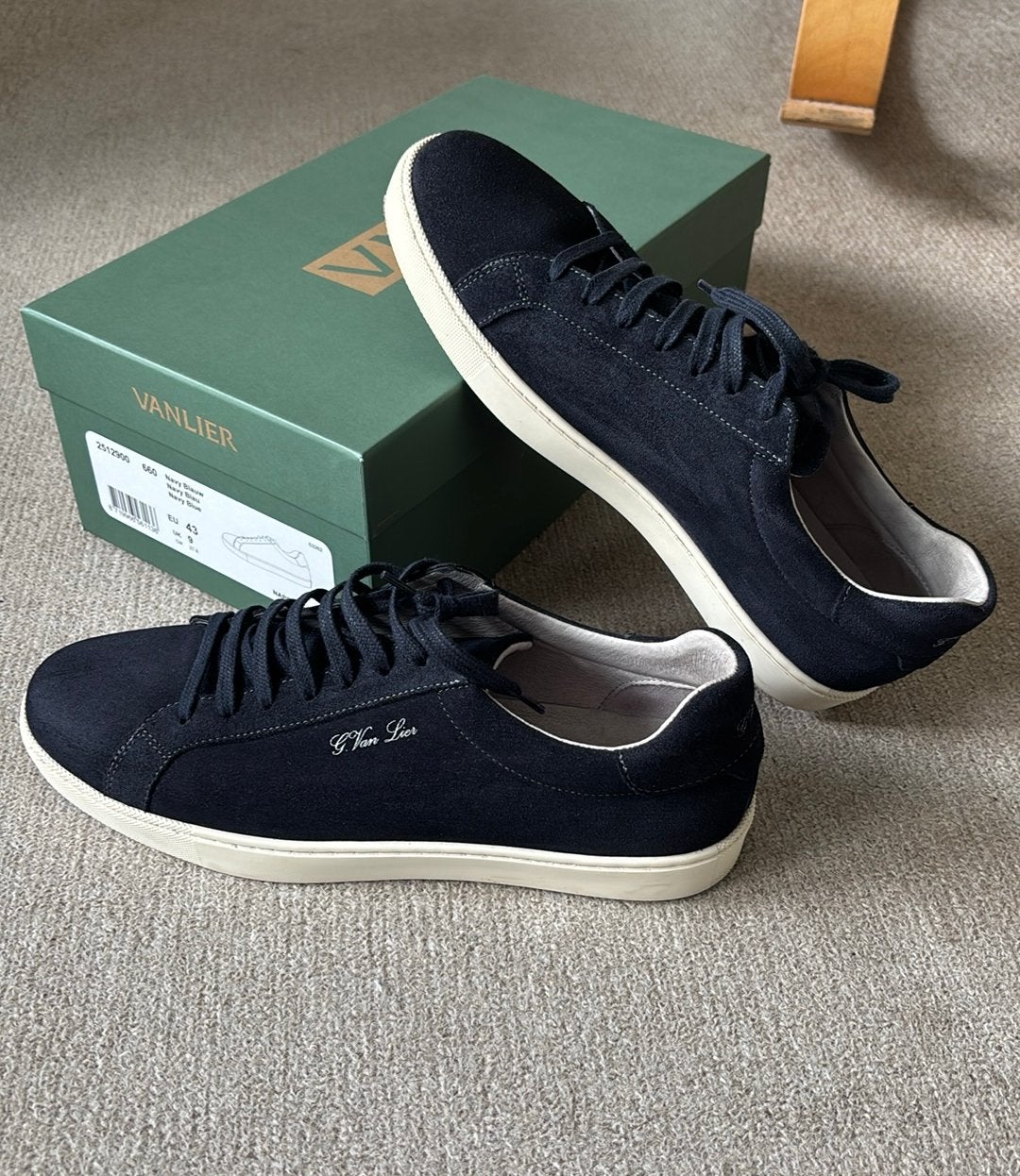 Van Lier - Napoli sneaker maat 43, Blauw, Ophalen of Verzenden, Sneakers of Gympen, Zo goed als nieuw