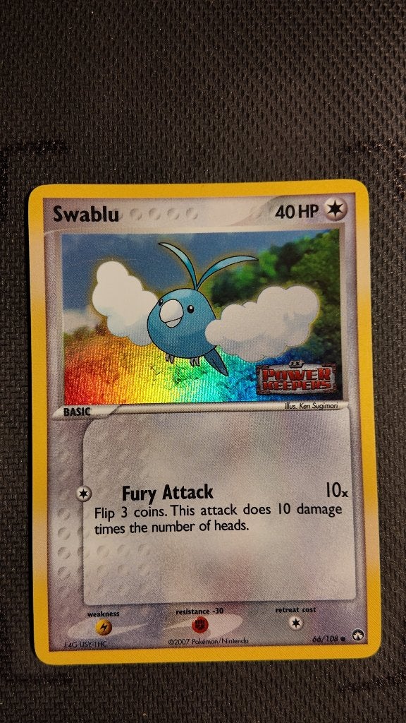 Swablu 66 Power Keepers | Pokemon kaart, Ophalen, Zo goed als nieuw, Losse kaart, Foil