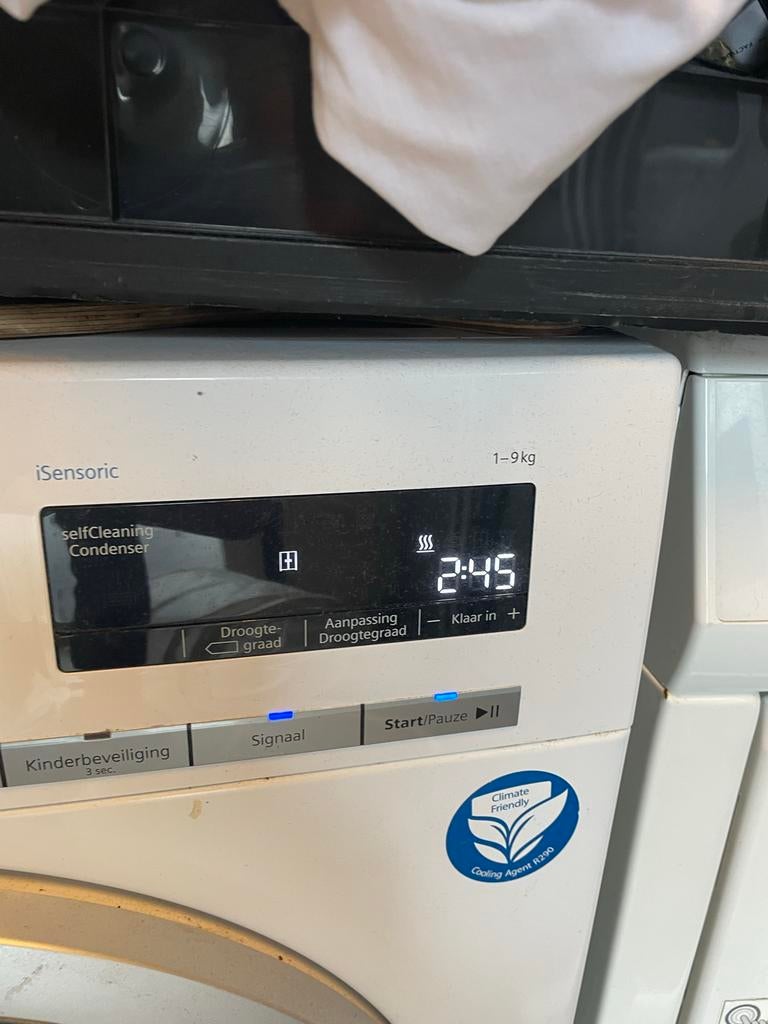 Siemens iSensoric warmtepompdroger 9kg - Zelfreinigend, Witgoed en Apparatuur, Ophalen, Gebruikt, 8 tot 10 kg, Voorlader