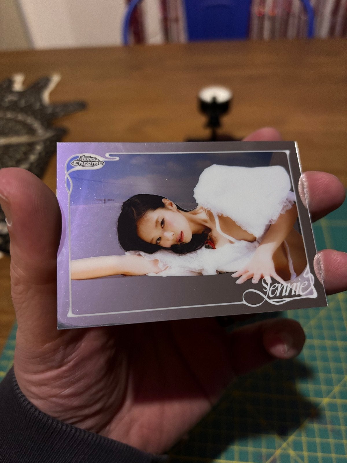 Blackpink Jennie Topps Chrome K-Pop Fotokaart, Ophalen of Verzenden, Zo goed als nieuw, Losse kaart