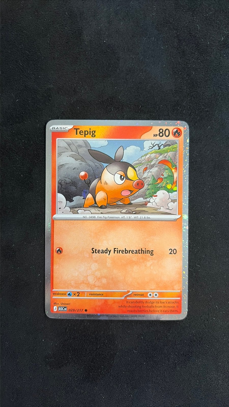 Tepig 029/217 Cosmos Holo, Ophalen of Verzenden, Zo goed als nieuw