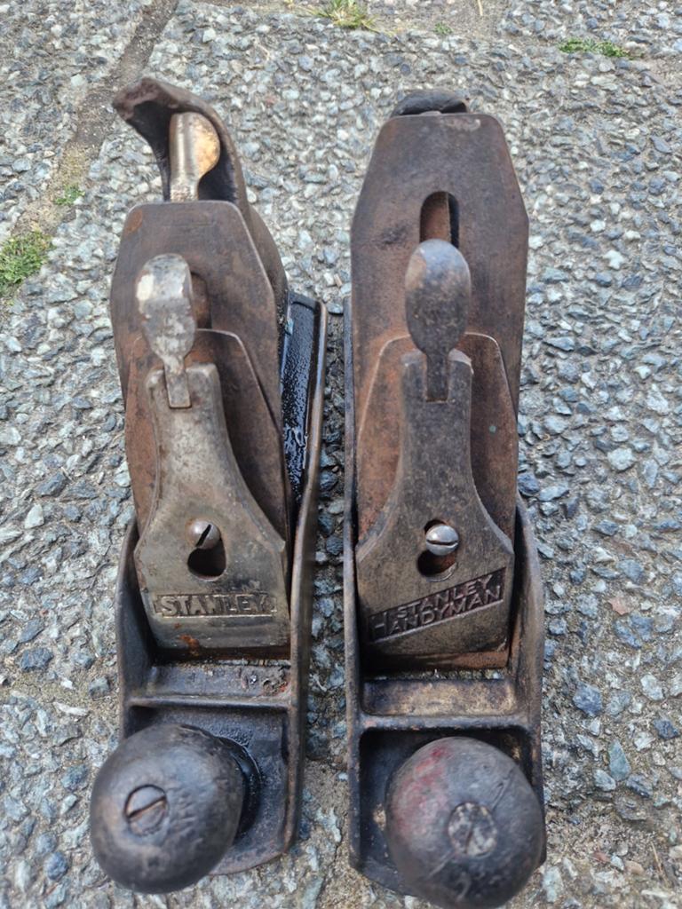 Set van 2 vintage Stanley schaven (Handyman en 120), Antiek en Kunst, Antiek | Gereedschap en Instrumenten, Ophalen of Verzenden