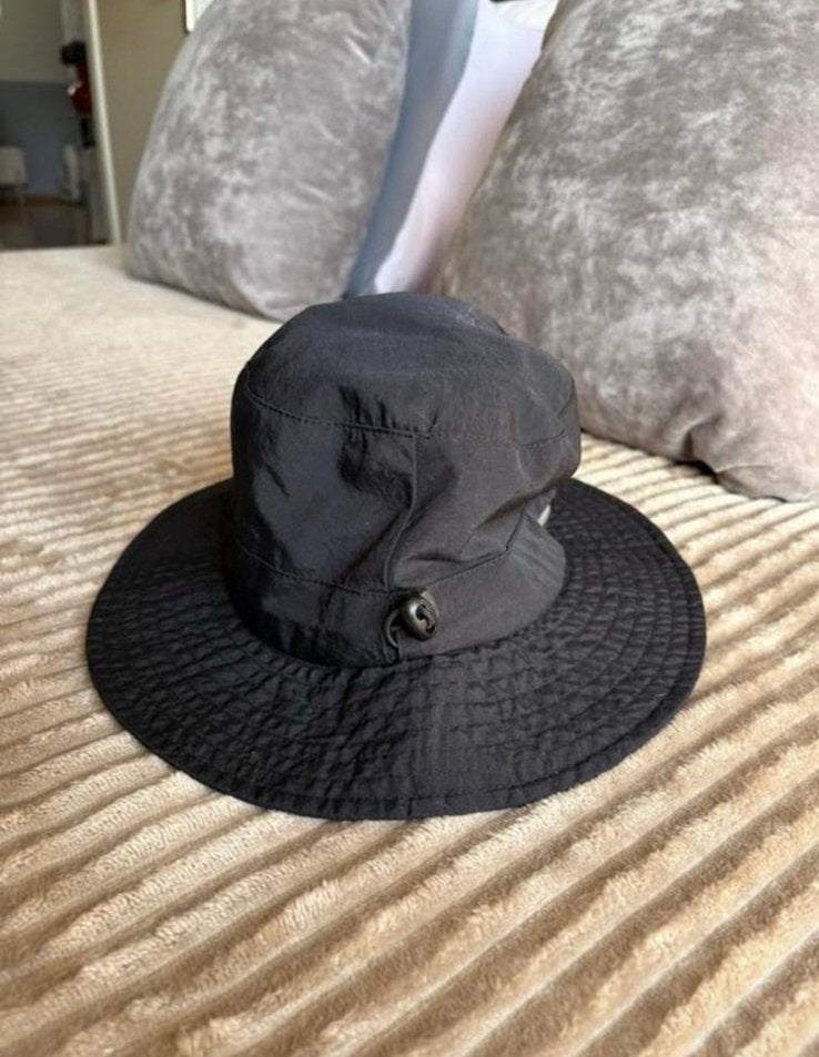 Seeberger zwart vissershoedje/bucket hat one size ZGAN, Ophalen of Verzenden, Zo goed als nieuw, One size fits all, Hoed