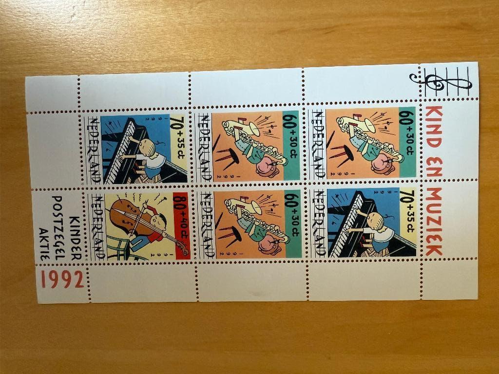Kinderpostzegels 1992 kind en muziek nvph 1541, Postzegels en Munten, Postzegels | Nederland, Ophalen of Verzenden, Na 1940, Postfris