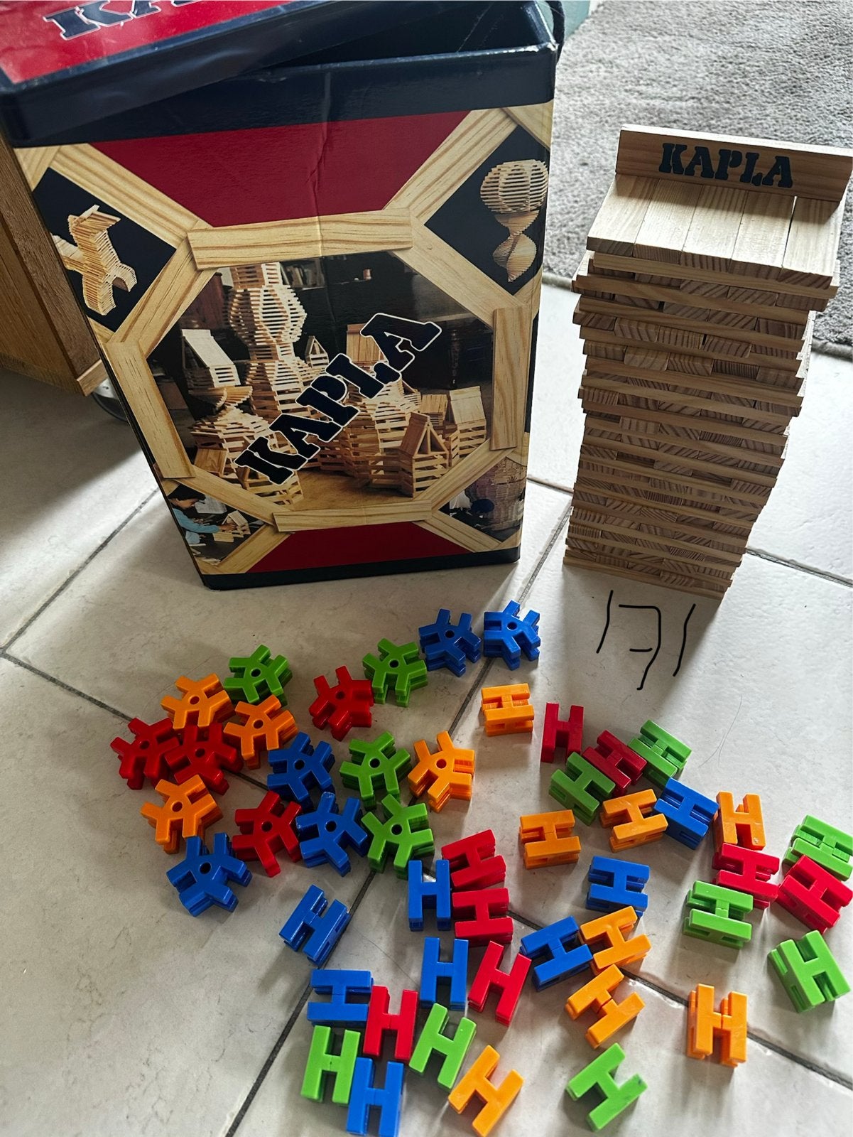 Kapla bouwblokken set met extra H-blokjes, Ophalen of Verzenden, Gebruikt, Overige merken