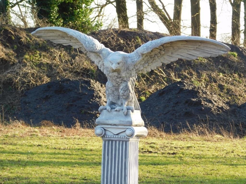 Beeld Adelaar XXL - 175 cm - Steen, Tuin en Terras, Tuinbeelden, Dierenbeeld, Steen, ., Nieuw