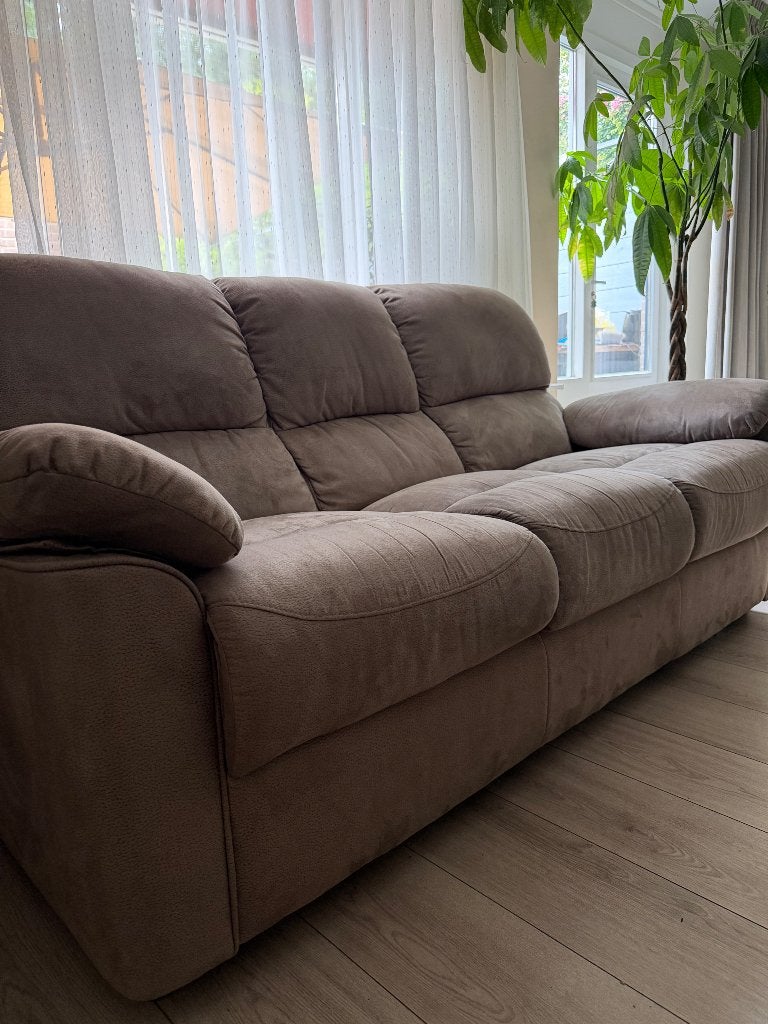 Mooie 3-delige bankstelset met relaxfunctie, Ophalen, Gebruikt, Overige maten, Rechte bank