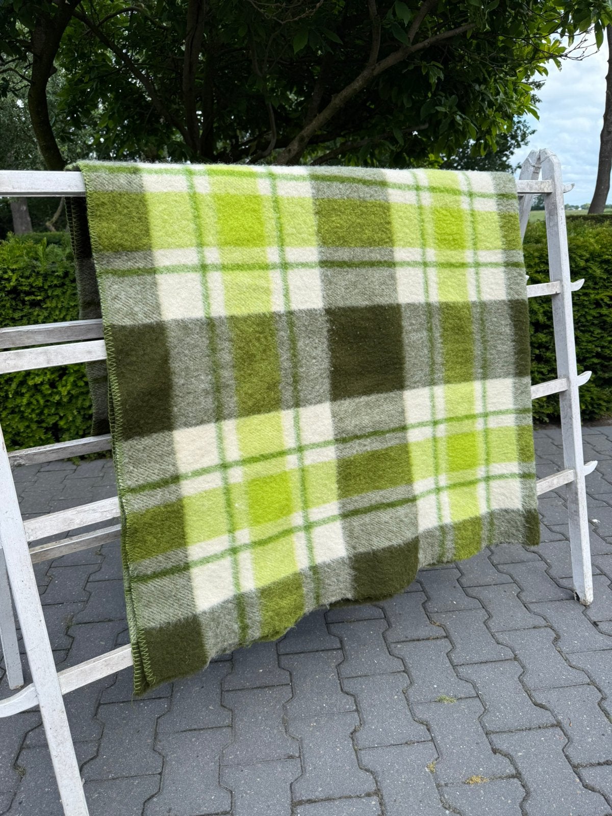 Retro wollen deken - 200x150cm, Q, Q, Ophalen of Verzenden, Zo goed als nieuw