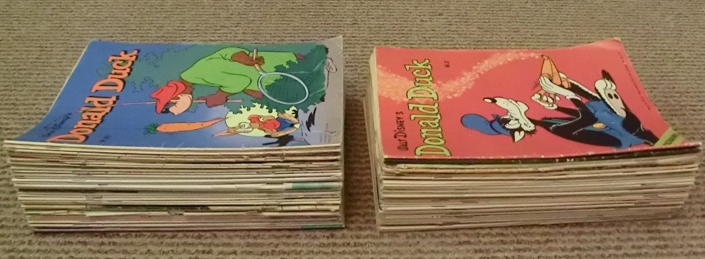 Partij van 100 Donald Duck's, Meerdere stripboeken, Ophalen of Verzenden, Gelezen