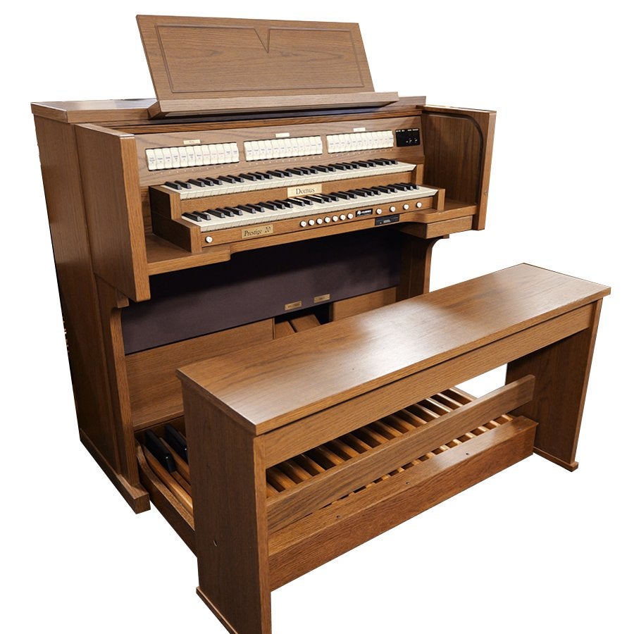 Domus Prestige 20 Donker Eiken - Occasion orgel, 2 klavieren, Ophalen of Verzenden, 3364 AE, Info@johdeheer.nl