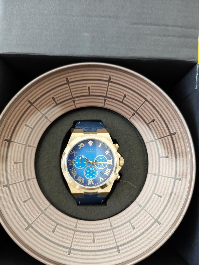 Titanio Augustus Chronograph nieuw Ongebruikt, Overige merken, Staal, Polshorloge, Nieuw