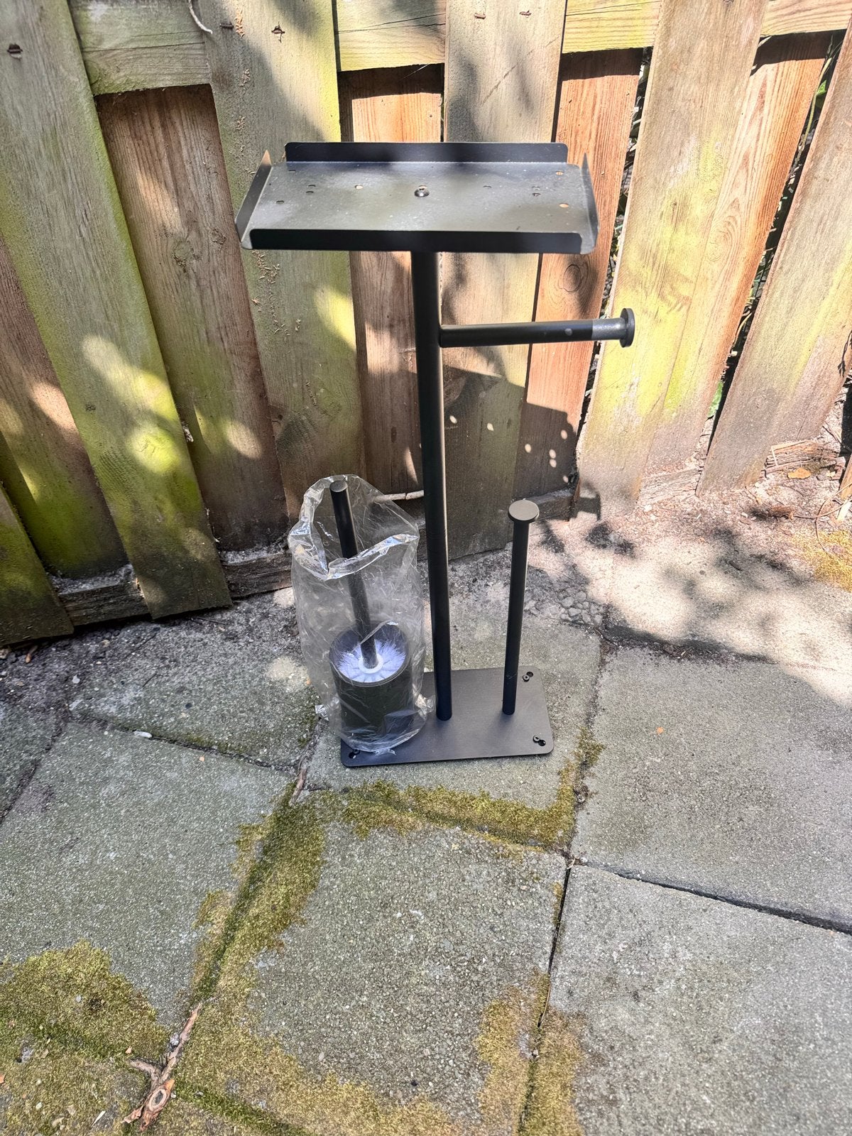 Nieuwe toiletborstel met toiletpapierhouder, Ophalen, Nieuw, Zwart, Toilet-accessoire