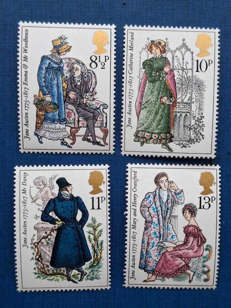 Postzegel UK 1975 PF serie 200 jr Jane Austen 07-05, Ophalen of Verzenden, Postfris