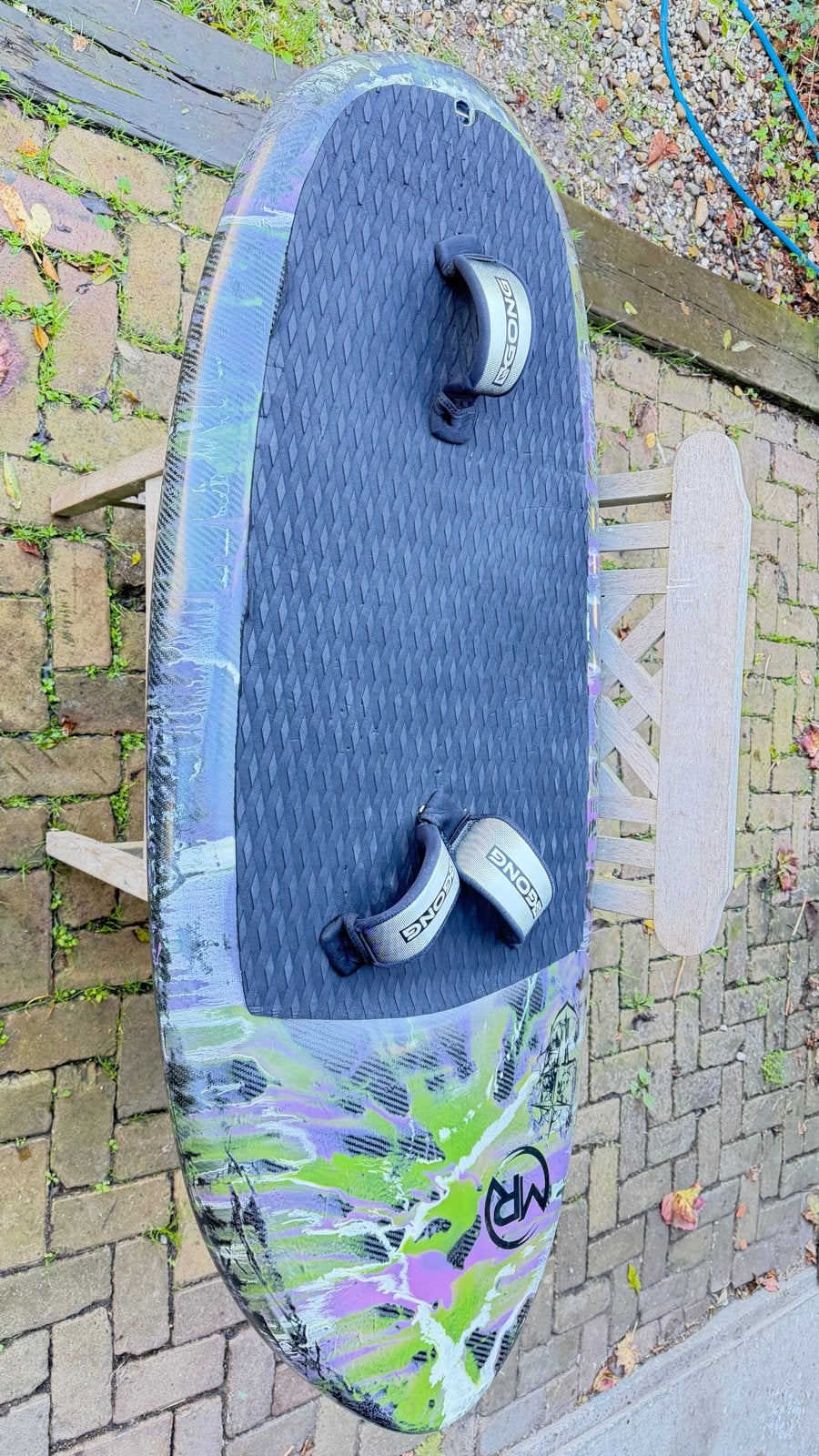 Full carbon 80 liter 4'10 Wingfoil Board met Gong straps, Ophalen, Gebruikt, Wingsurf-board