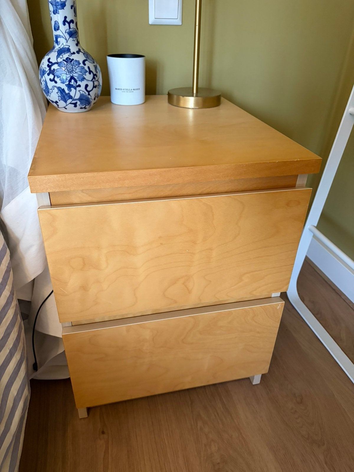 2 (nacht)kastjes IKEA Malm, Ophalen, Gebruikt, Minder dan 45 cm, Minder dan 55 cm