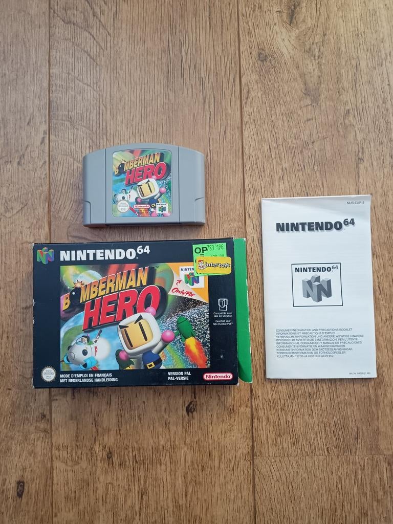 Bomberman Hero – Complete in Box – Nintendo 64 PAL, 3 spelers of meer, Ophalen of Verzenden, Zo goed als nieuw, Vanaf 3 jaar