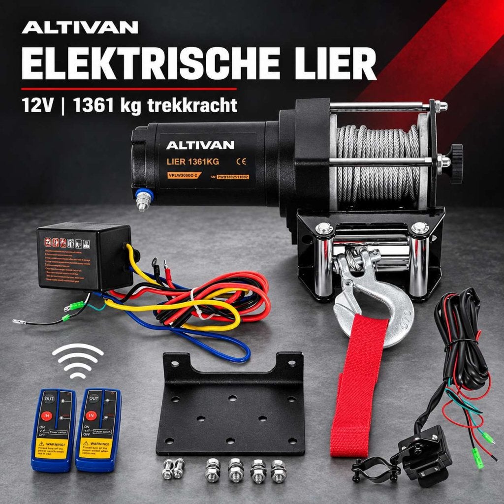 Altivan Elektrische lier 12V 1361 kg bumperlier, Ophalen, Altivan, Info@altivan.eu, Roodmus 280