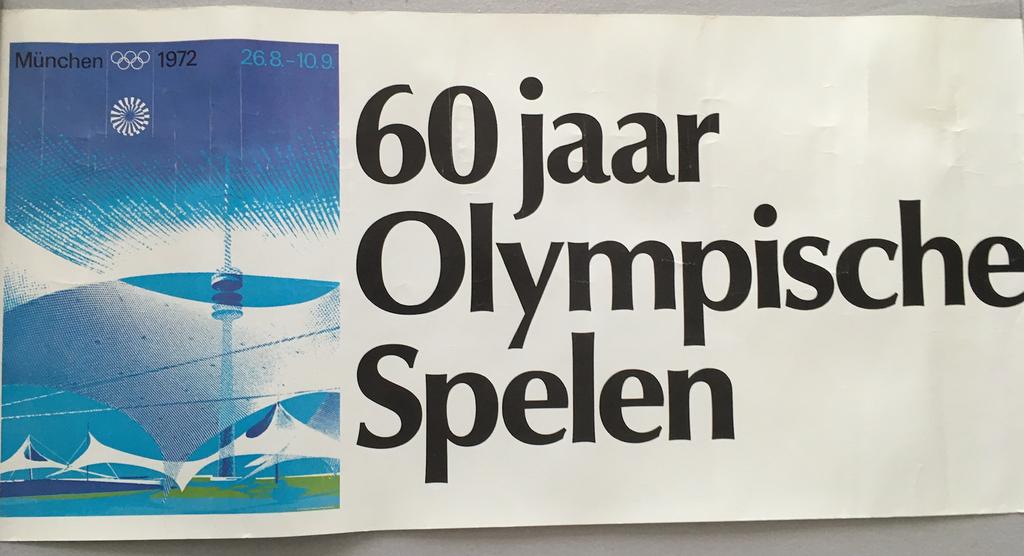 Olympische  Spelen in München 1972 Poster, Ophalen of Verzenden, Gelezen