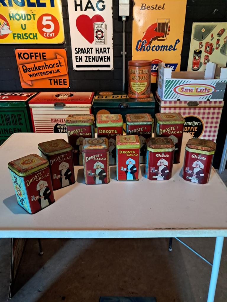 Droste blikjes, Ophalen of Verzenden, Gebruikt, Overige, Droste