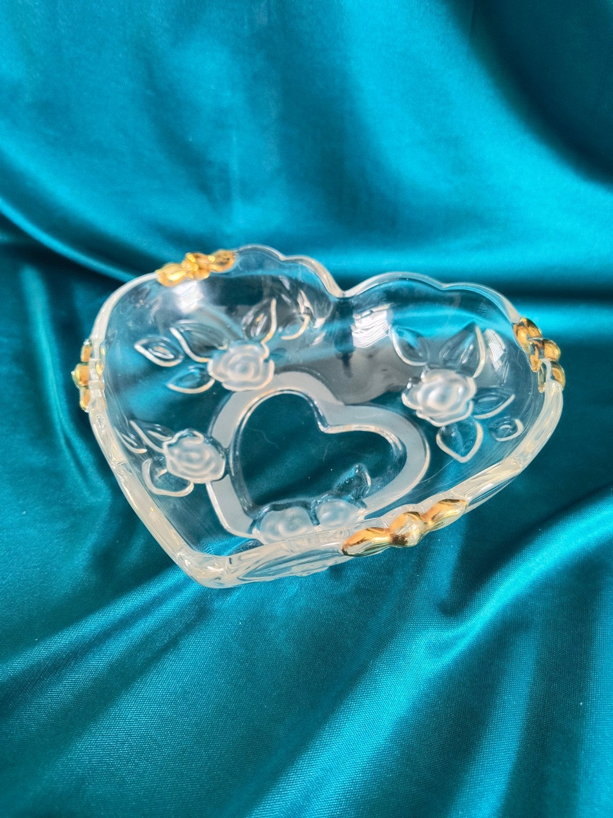 Walther Glas Hartvormige Schaal "Hearts of Gold"/"Rosella", Ophalen of Verzenden