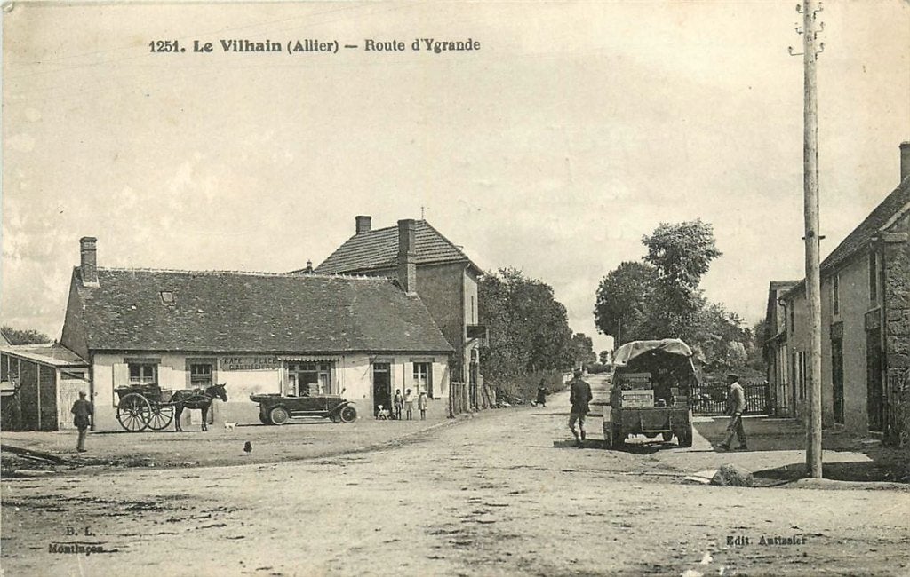 379-041-031 Le Vilhain (Allier) Route d Ygrande, Verzenden, Voor 1920, Frankrijk