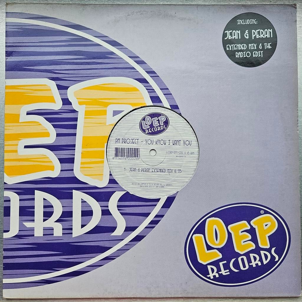 PM Project - You Know I Want You 12inch Jean & Peran mix, Ophalen of Verzenden, 12 inch, Maxi-single