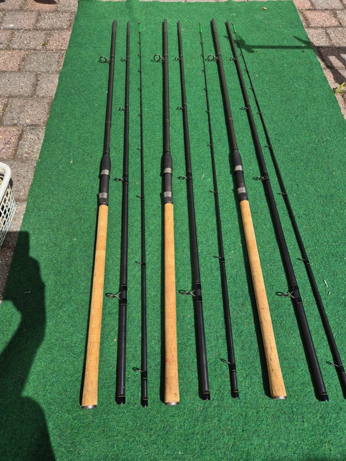 3x sportex feederhengels inc alles, Watersport en Boten, Hengelsport | Witvissen, Ophalen, Zo goed als nieuw, Complete set