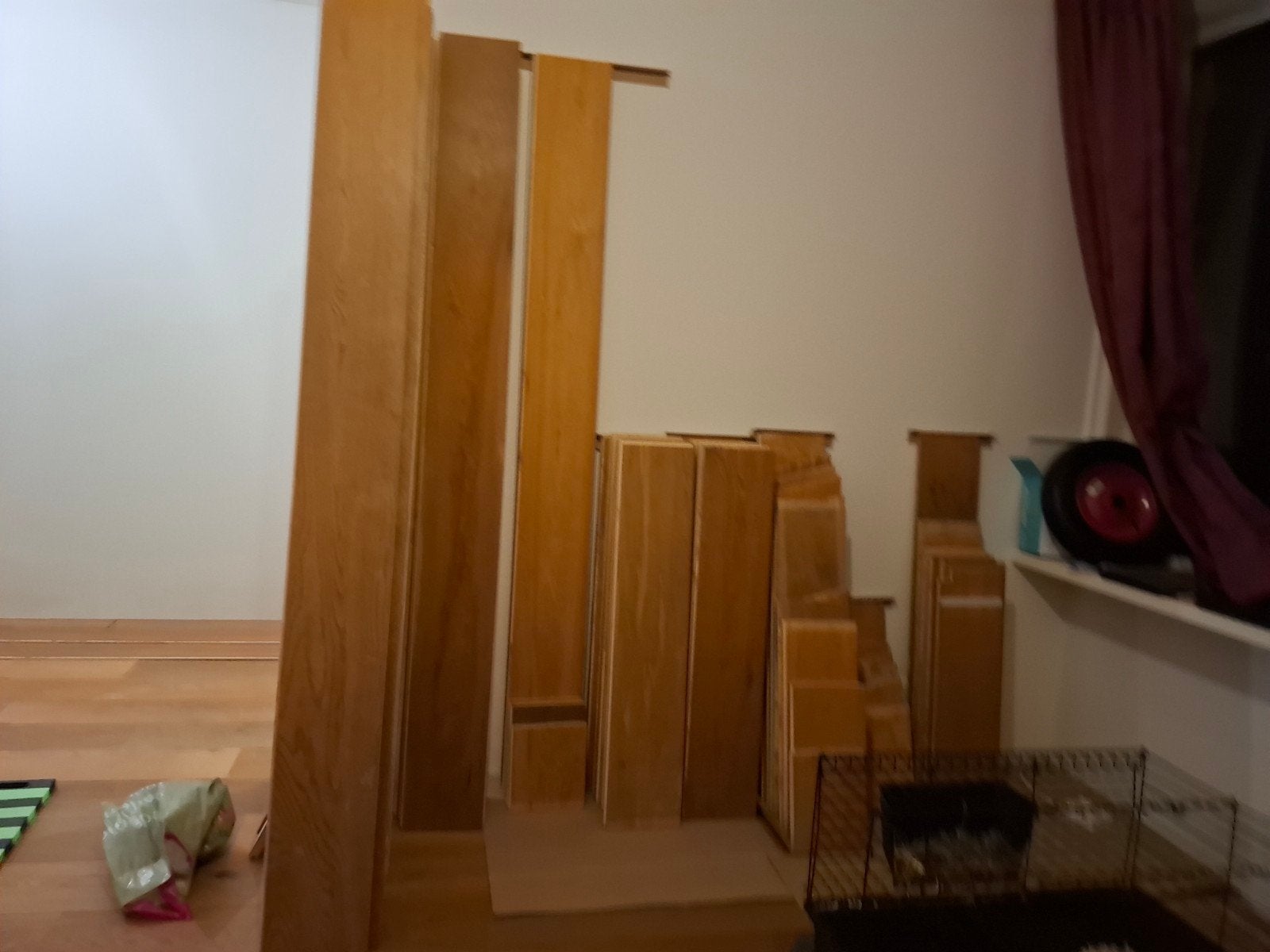 zondag 20-9 ophalen!  Partij resthout lamelparket - diverse, Doe-het-zelf en Verbouw, Ophalen, Hout, 10 m² of meer, 10 tot 30 cm