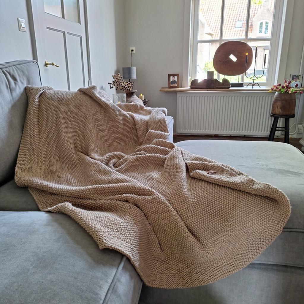 Handgebreide plaid te koop!, Ophalen of Verzenden
