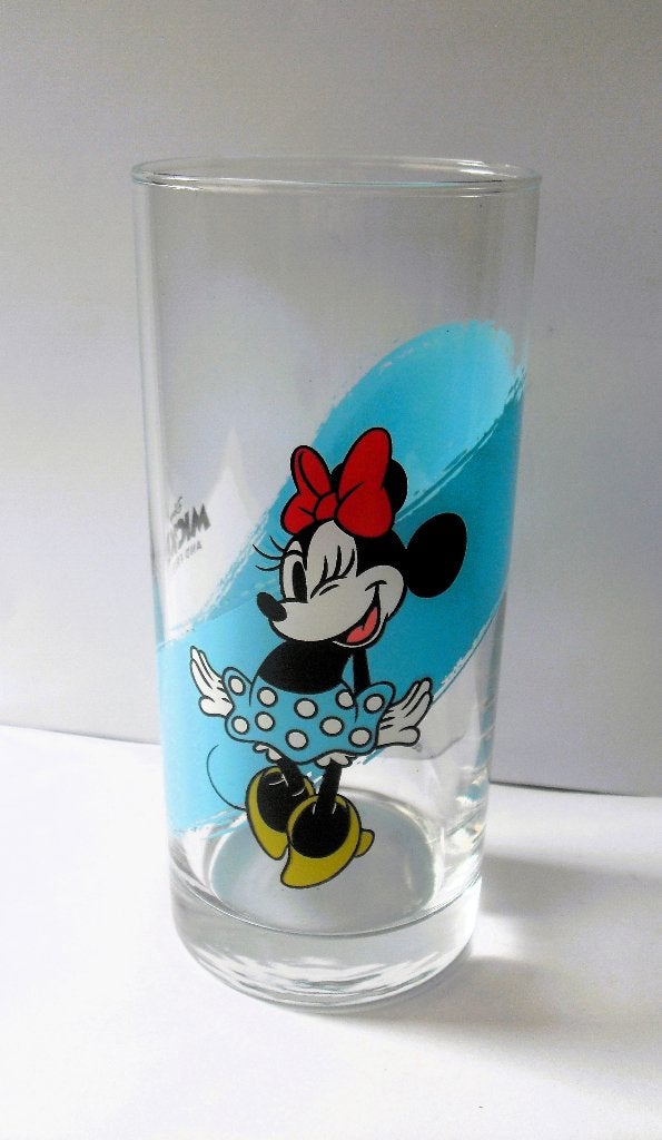 Minnie Mouse Glas Disney Mickey Mouse, Verzamelen, Ophalen of Verzenden, Mickey Mouse, Zo goed als nieuw, Servies