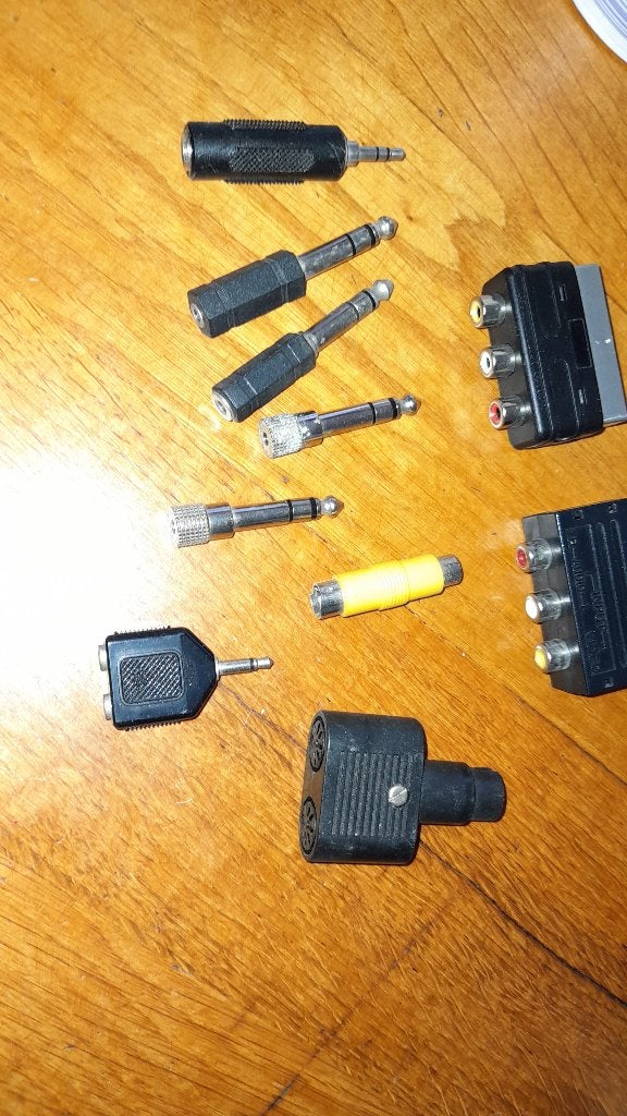 Diverse audio verloopstekkers en adapters, Ophalen, Gebruikt, Apparatuur