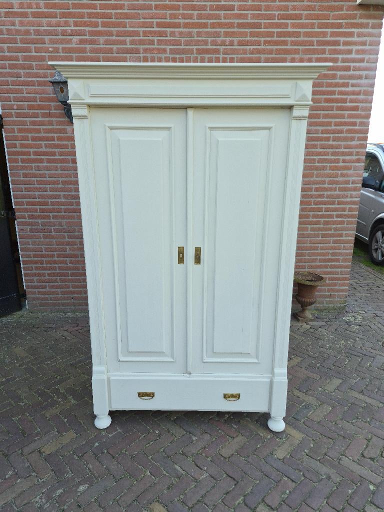 Prachtige Antieke Grenen Kast Krijtverf, Antiek en Kunst, Antiek | Meubels | Kasten, Ophalen