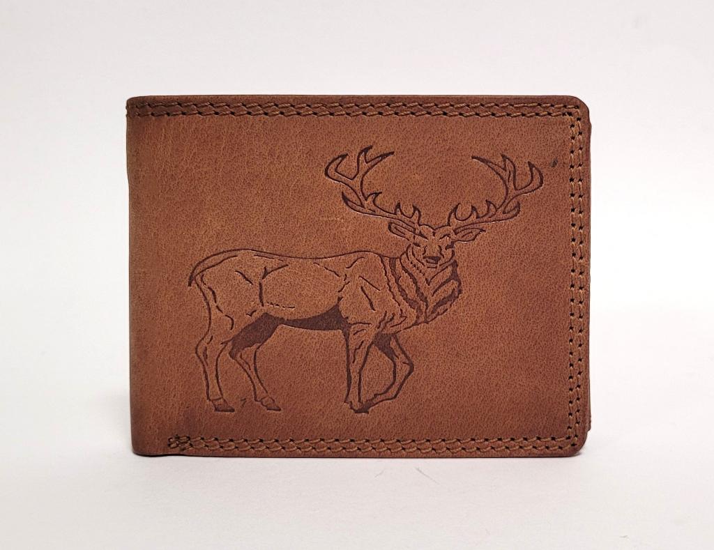 Hert portemonnee echt leer bruin portefeuille wallet leer, Sieraden, Tassen en Uiterlijk, Portemonnees, Info@deconoord.nl, Bruin
