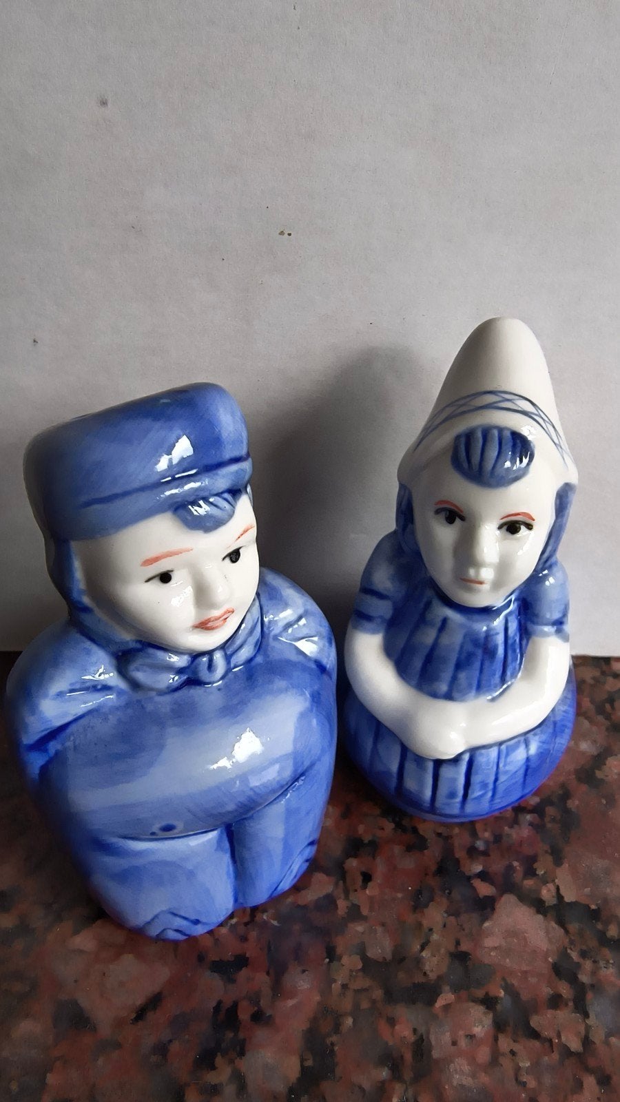Delfts Blauw Zout- en Peperstel: Hollands Paar, Antiek en Kunst, Ophalen of Verzenden