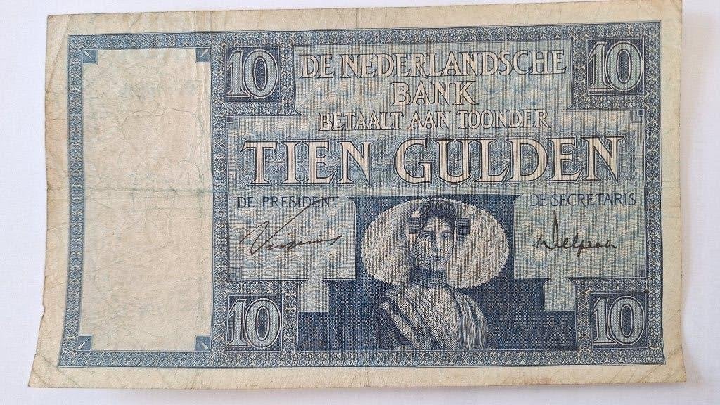 10  Gulden Zeeuws Meisje 39-1B, Postzegels en Munten, Bankbiljetten | Nederland, Verzenden, 10 gulden, Los biljet