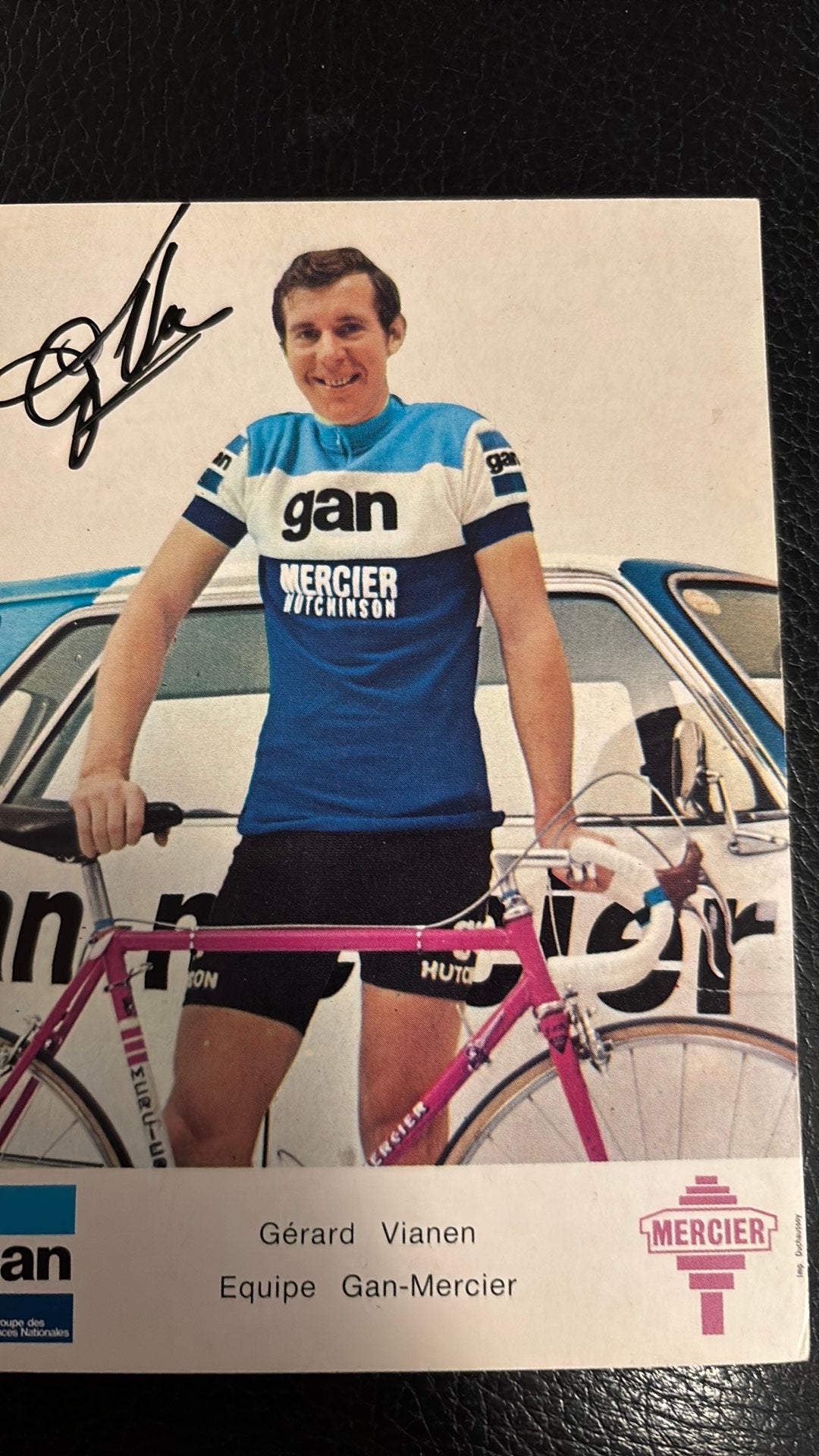 Wielrennen GERARD VIANEN Kaart met ECHTE handtekening, Verzenden, Zo goed als nieuw, Overige sporten, Spelerskaart
