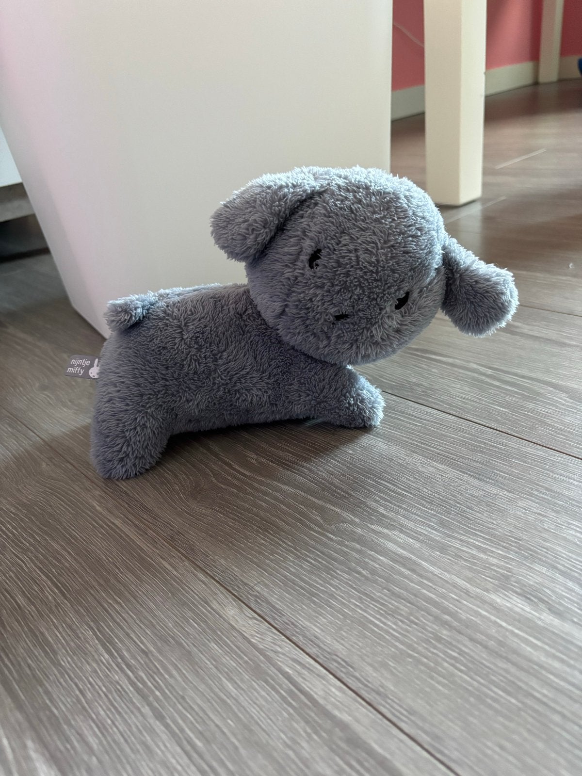 Schattige grijze knuffelhond van Nijntje Miffy, Overige merken, Grijs, Nijntje, Zo goed als nieuw