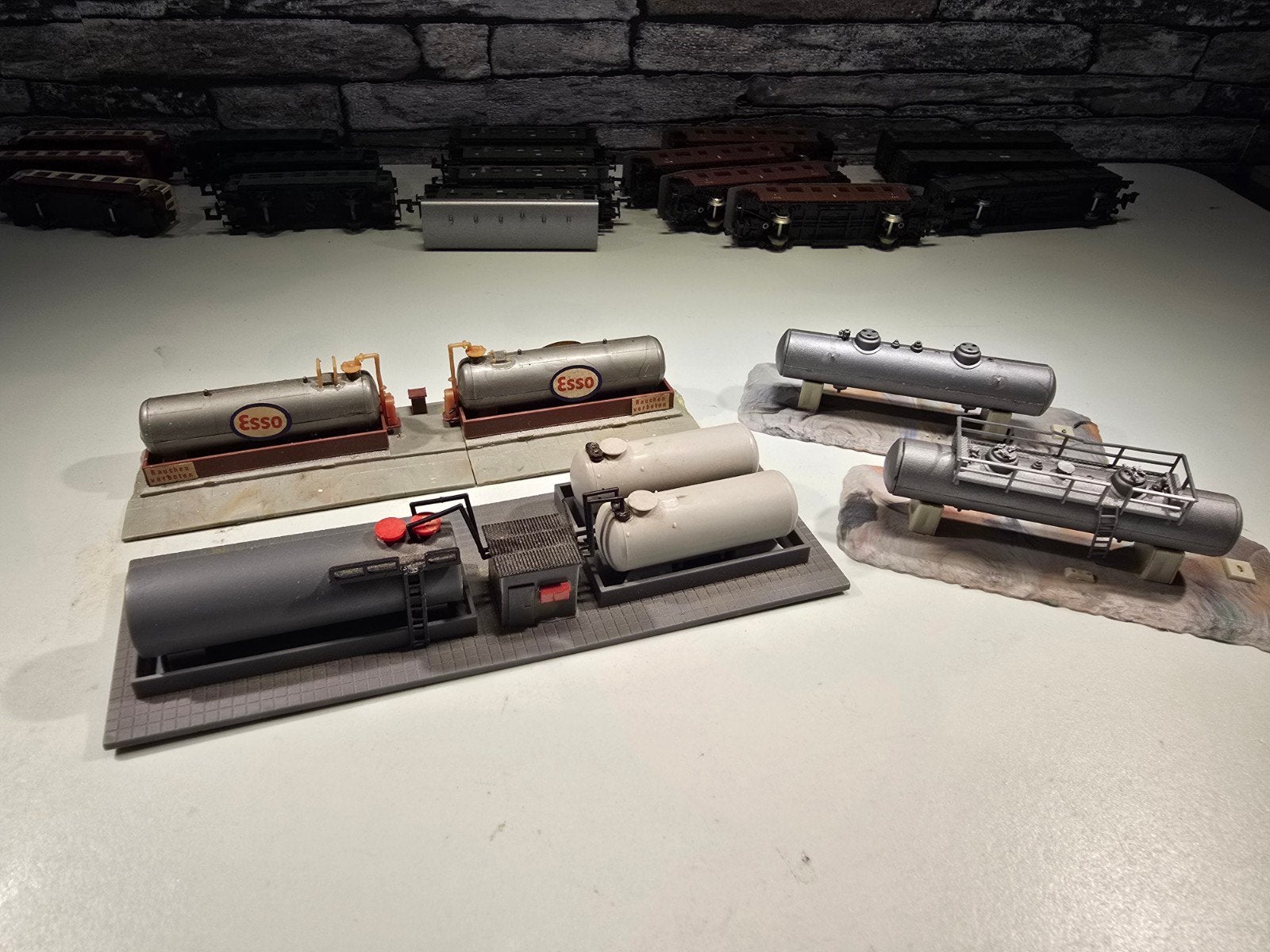 dieseltanks voor treinen N spoor trein 1:160, Overige merken, Gebruikt, Gelijkstroom of Wisselstroom, Brug, Tunnel of Gebouw