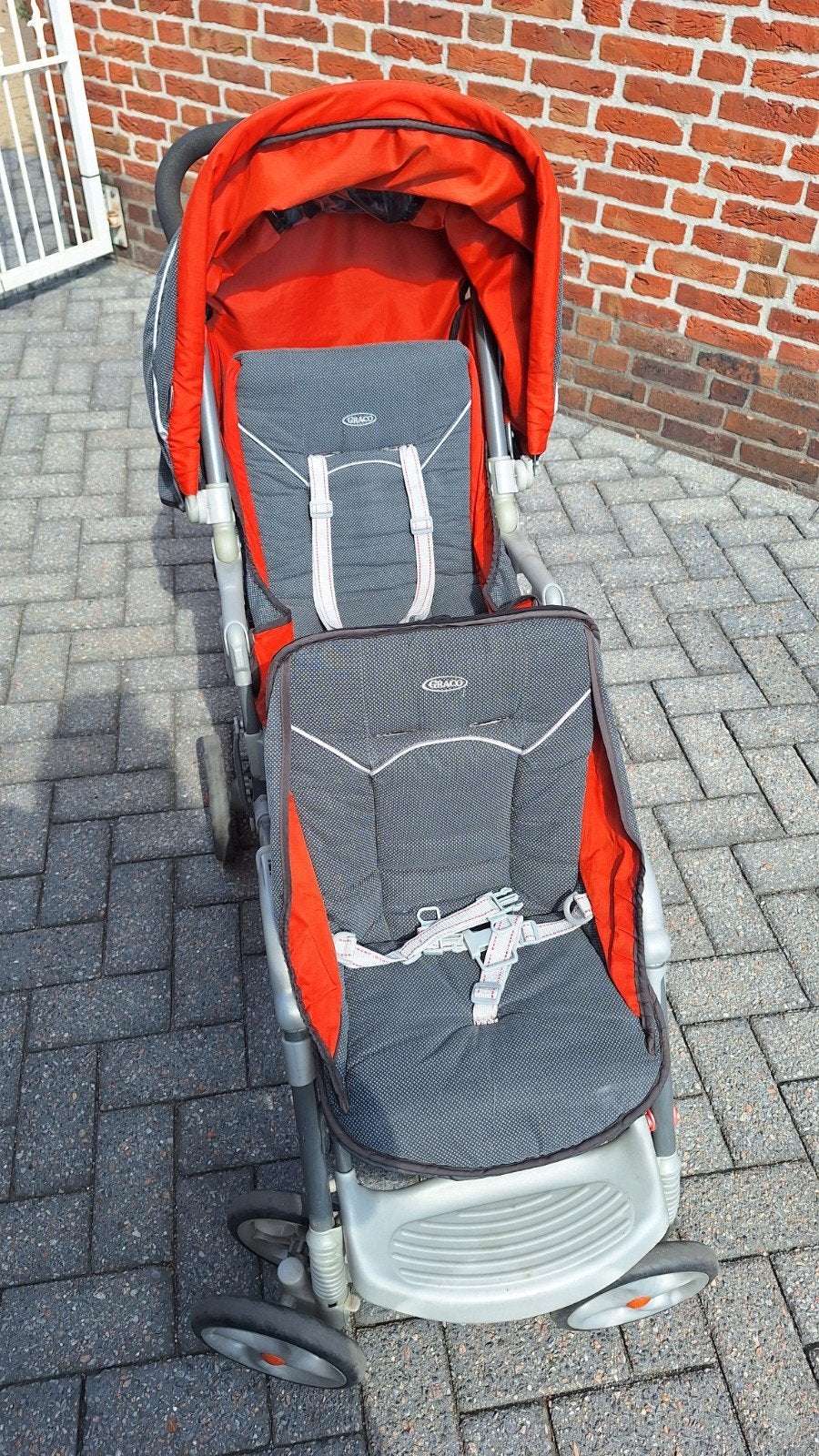 Dubbele buggy, Kinderen en Baby's, Buggy's, Ophalen, Gebruikt