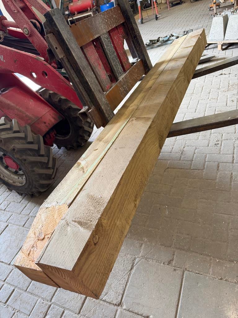 2 geïmpregneerde tuinhout palen nieuw 150x150 2,5m, Ophalen, Nieuw, 250 cm of meer, Palen