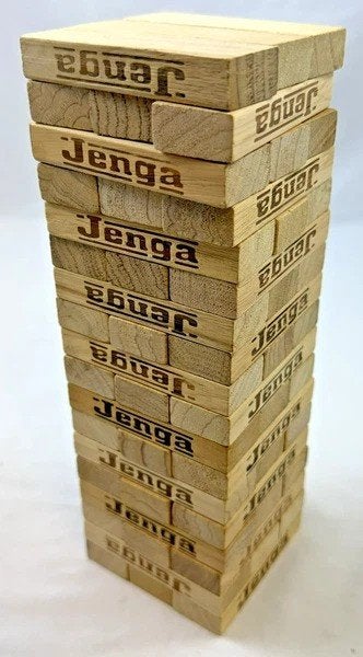 Hasbro MB Jenga vintage behendigheidsspel houten blokken, Coolsingel 104, 3011 AG Rotterdam, Netherlands, Verzenden, Een of twee spelers